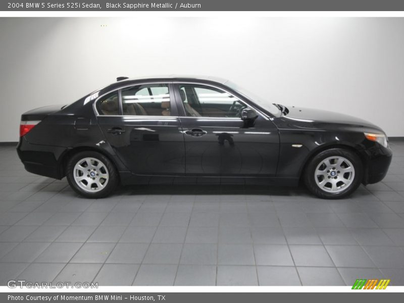 Black Sapphire Metallic / Auburn 2004 BMW 5 Series 525i Sedan
