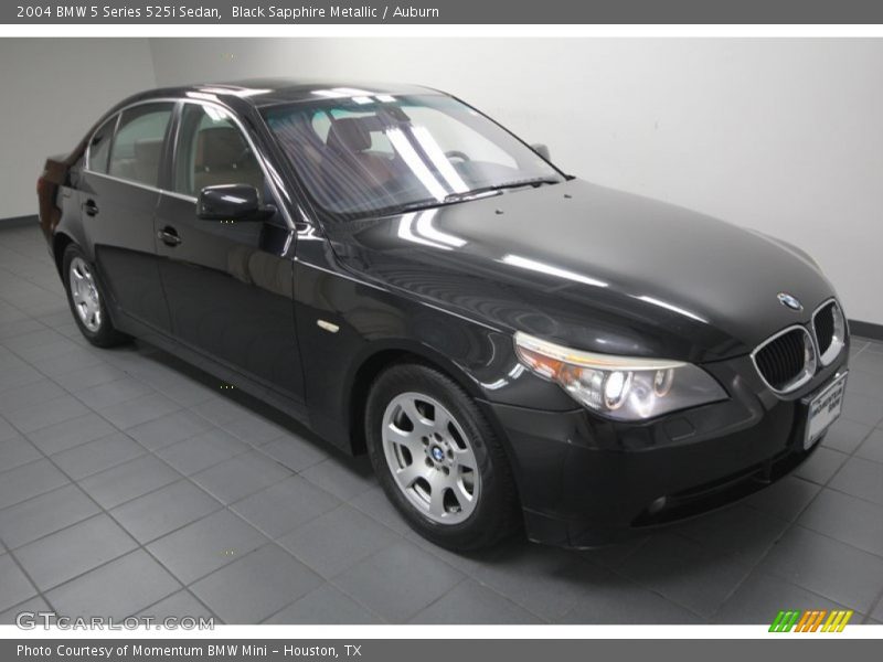 Black Sapphire Metallic / Auburn 2004 BMW 5 Series 525i Sedan