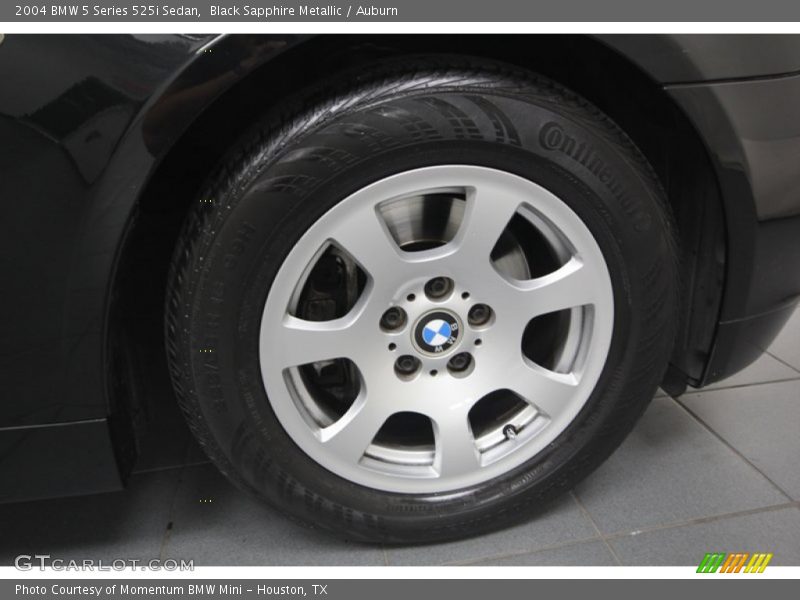 Black Sapphire Metallic / Auburn 2004 BMW 5 Series 525i Sedan