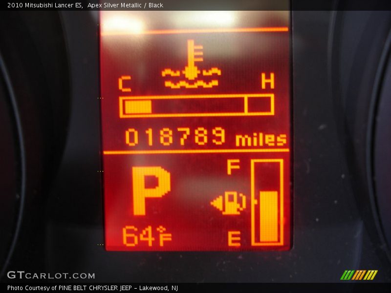 Apex Silver Metallic / Black 2010 Mitsubishi Lancer ES