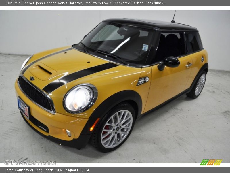 Mellow Yellow / Checkered Carbon Black/Black 2009 Mini Cooper John Cooper Works Hardtop