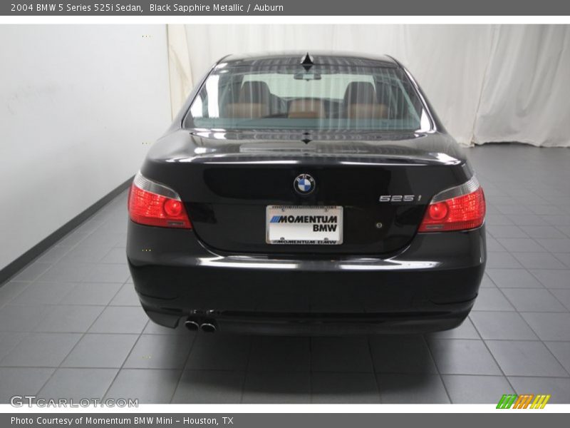 Black Sapphire Metallic / Auburn 2004 BMW 5 Series 525i Sedan