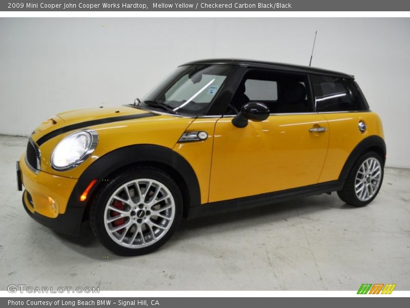 Mellow Yellow / Checkered Carbon Black/Black 2009 Mini Cooper John Cooper Works Hardtop