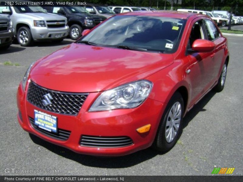 Vivid Red / Black 2012 Suzuki Kizashi S AWD