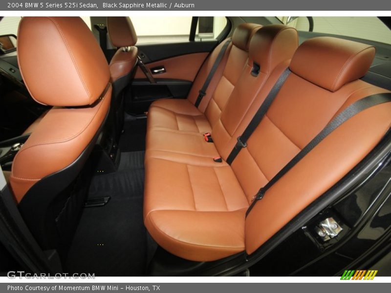 Black Sapphire Metallic / Auburn 2004 BMW 5 Series 525i Sedan
