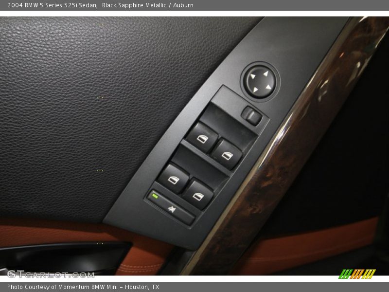 Black Sapphire Metallic / Auburn 2004 BMW 5 Series 525i Sedan