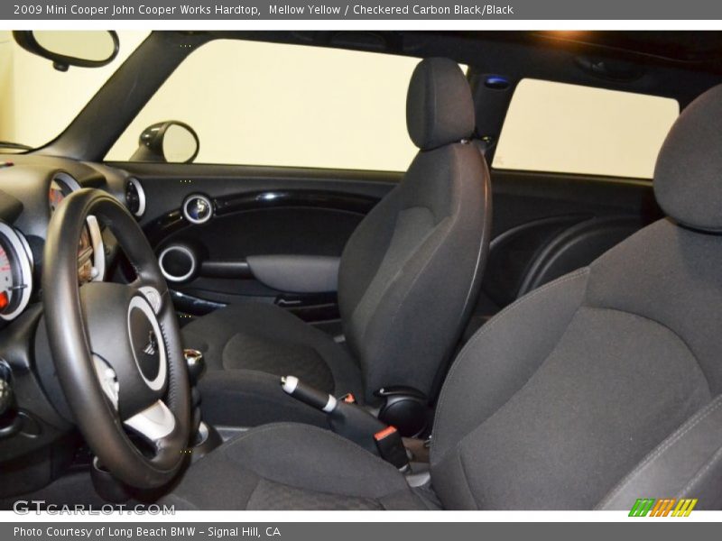 Mellow Yellow / Checkered Carbon Black/Black 2009 Mini Cooper John Cooper Works Hardtop