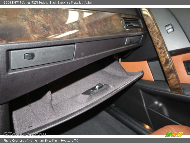 Black Sapphire Metallic / Auburn 2004 BMW 5 Series 525i Sedan