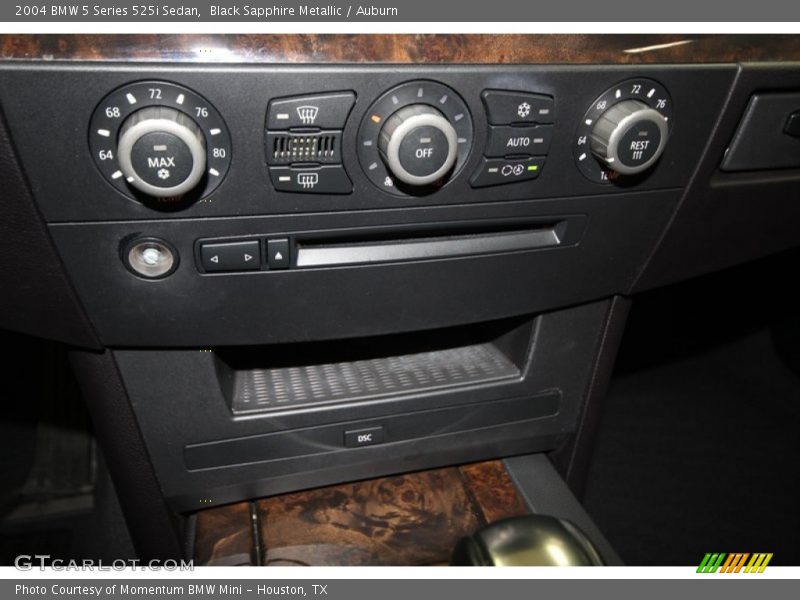 Black Sapphire Metallic / Auburn 2004 BMW 5 Series 525i Sedan