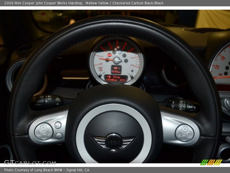 Mellow Yellow / Checkered Carbon Black/Black 2009 Mini Cooper John Cooper Works Hardtop