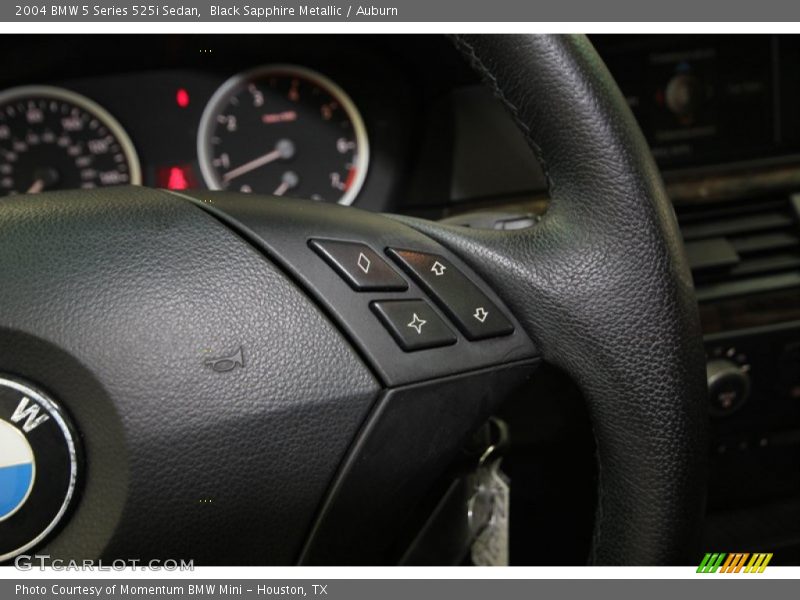Black Sapphire Metallic / Auburn 2004 BMW 5 Series 525i Sedan
