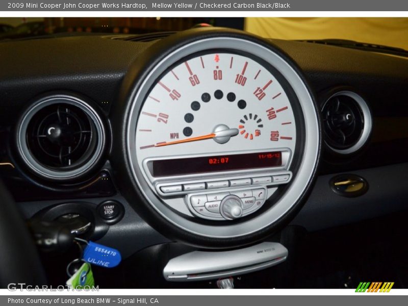 Mellow Yellow / Checkered Carbon Black/Black 2009 Mini Cooper John Cooper Works Hardtop
