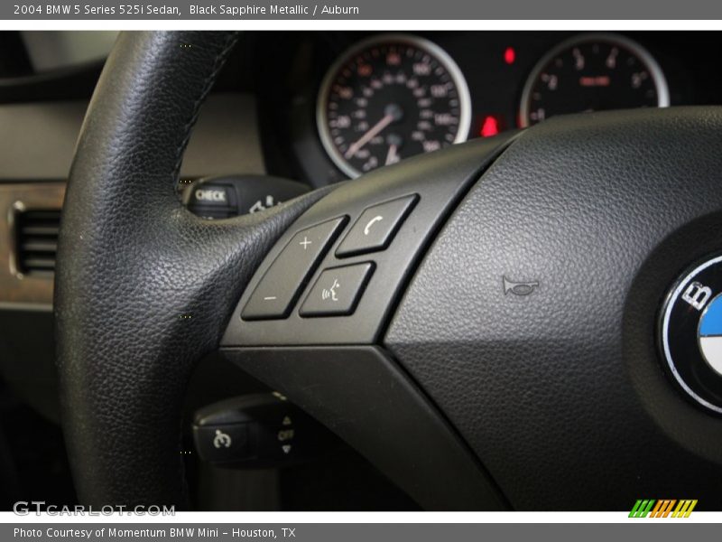 Black Sapphire Metallic / Auburn 2004 BMW 5 Series 525i Sedan