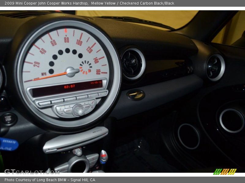 Mellow Yellow / Checkered Carbon Black/Black 2009 Mini Cooper John Cooper Works Hardtop