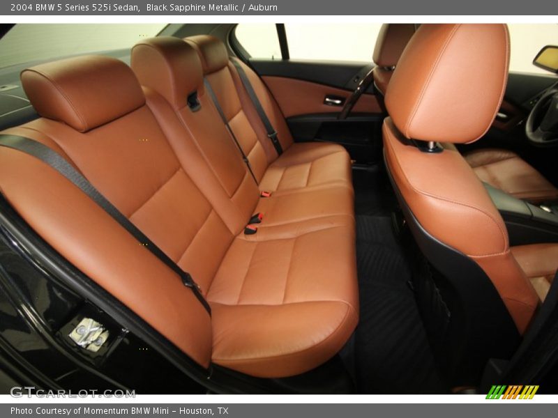 Black Sapphire Metallic / Auburn 2004 BMW 5 Series 525i Sedan