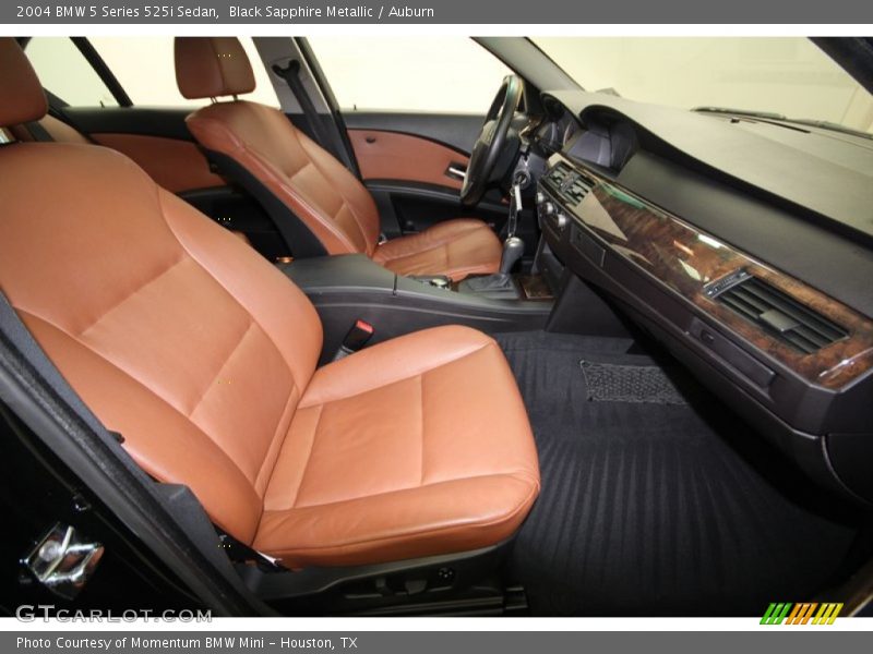 Black Sapphire Metallic / Auburn 2004 BMW 5 Series 525i Sedan