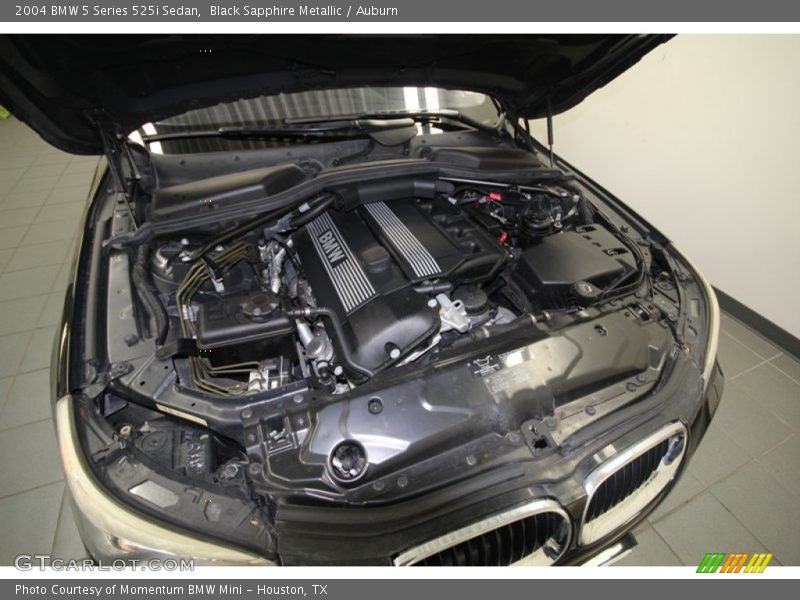Black Sapphire Metallic / Auburn 2004 BMW 5 Series 525i Sedan