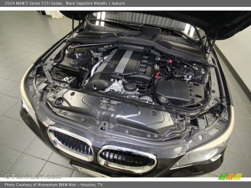 Black Sapphire Metallic / Auburn 2004 BMW 5 Series 525i Sedan