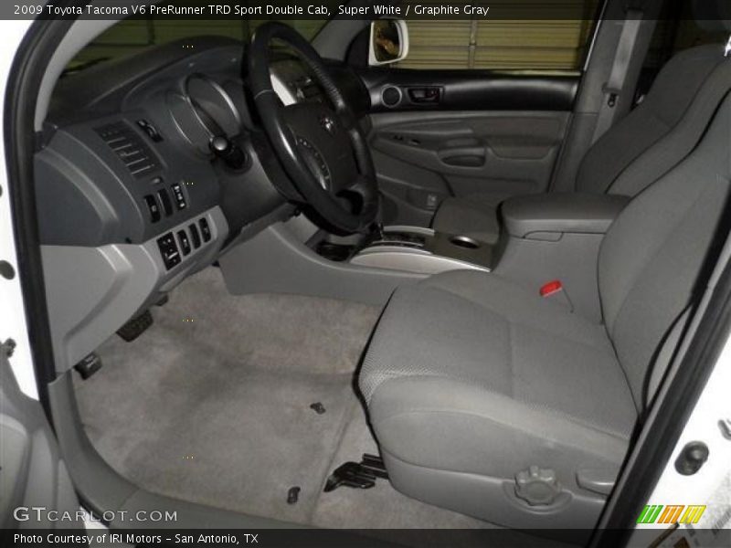 Super White / Graphite Gray 2009 Toyota Tacoma V6 PreRunner TRD Sport Double Cab