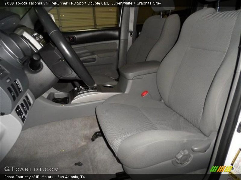 Super White / Graphite Gray 2009 Toyota Tacoma V6 PreRunner TRD Sport Double Cab