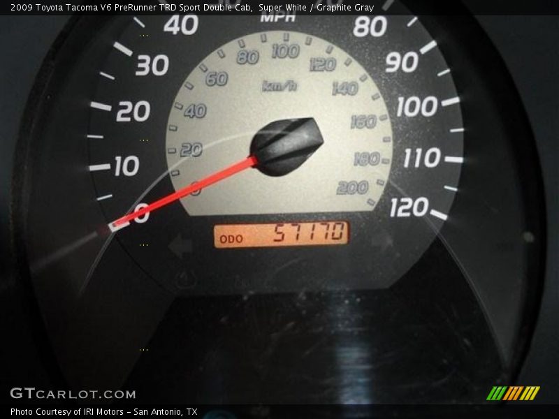 Super White / Graphite Gray 2009 Toyota Tacoma V6 PreRunner TRD Sport Double Cab