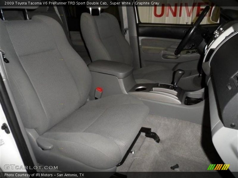 Super White / Graphite Gray 2009 Toyota Tacoma V6 PreRunner TRD Sport Double Cab