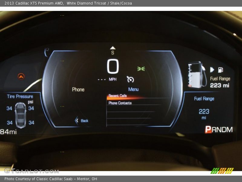 White Diamond Tricoat / Shale/Cocoa 2013 Cadillac XTS Premium AWD