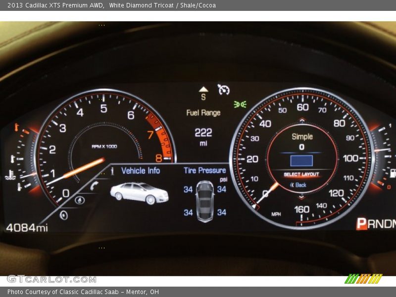 White Diamond Tricoat / Shale/Cocoa 2013 Cadillac XTS Premium AWD
