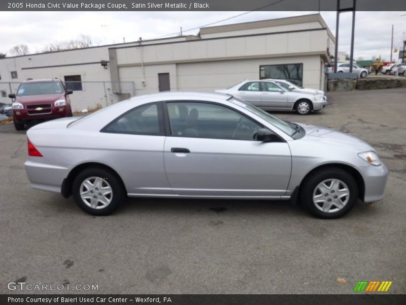 Satin Silver Metallic / Black 2005 Honda Civic Value Package Coupe