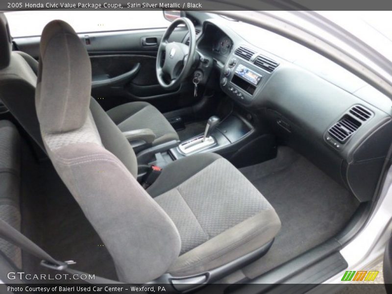 Satin Silver Metallic / Black 2005 Honda Civic Value Package Coupe