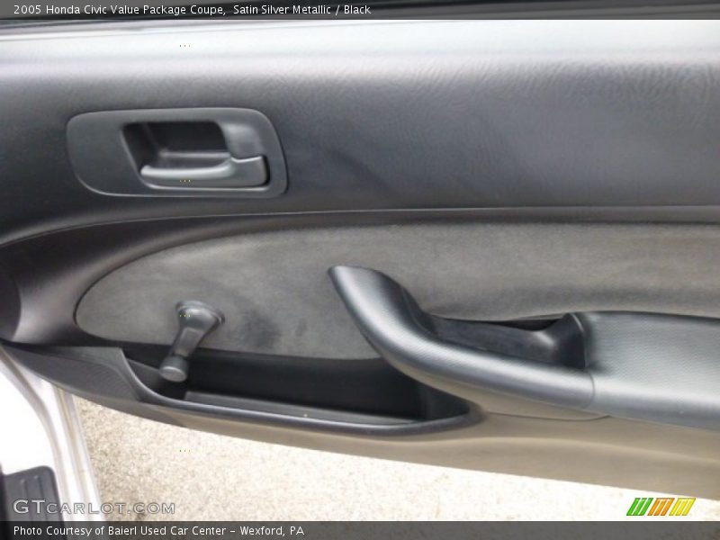 Satin Silver Metallic / Black 2005 Honda Civic Value Package Coupe