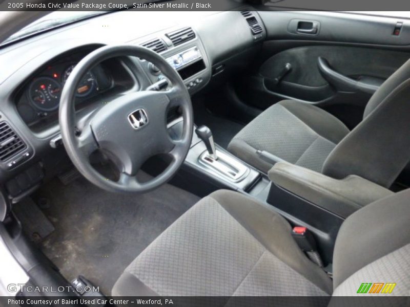 Satin Silver Metallic / Black 2005 Honda Civic Value Package Coupe
