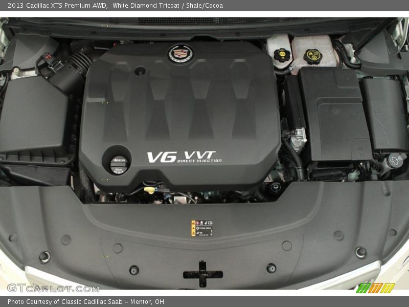 White Diamond Tricoat / Shale/Cocoa 2013 Cadillac XTS Premium AWD
