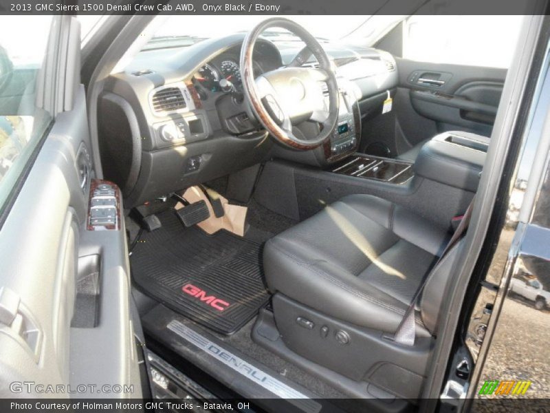 Ebony Interior - 2013 Sierra 1500 Denali Crew Cab AWD 