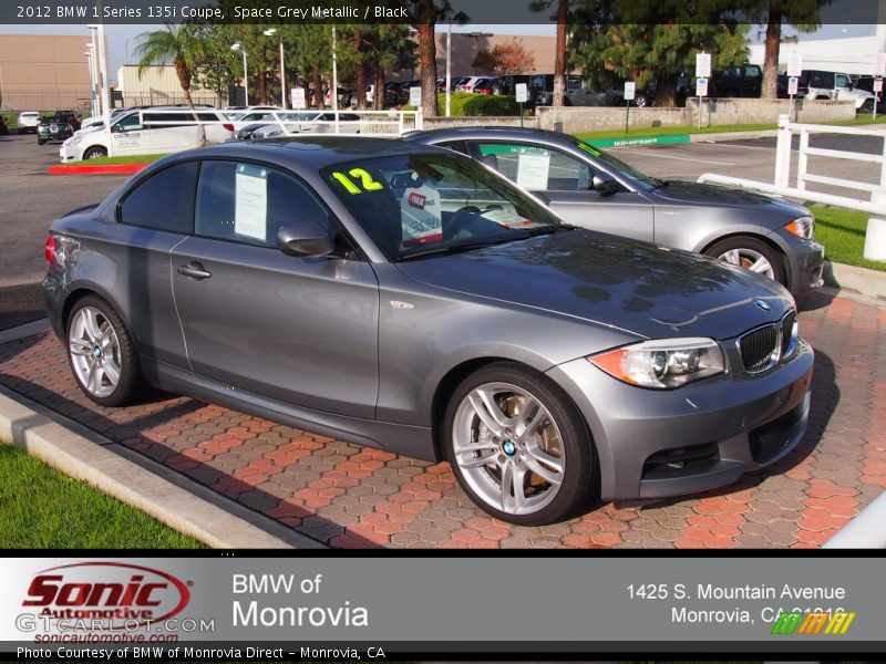 Space Grey Metallic / Black 2012 BMW 1 Series 135i Coupe