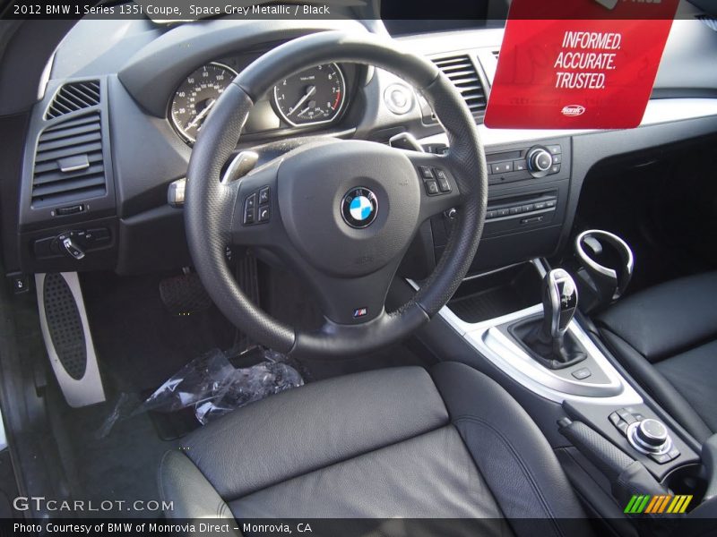 Space Grey Metallic / Black 2012 BMW 1 Series 135i Coupe