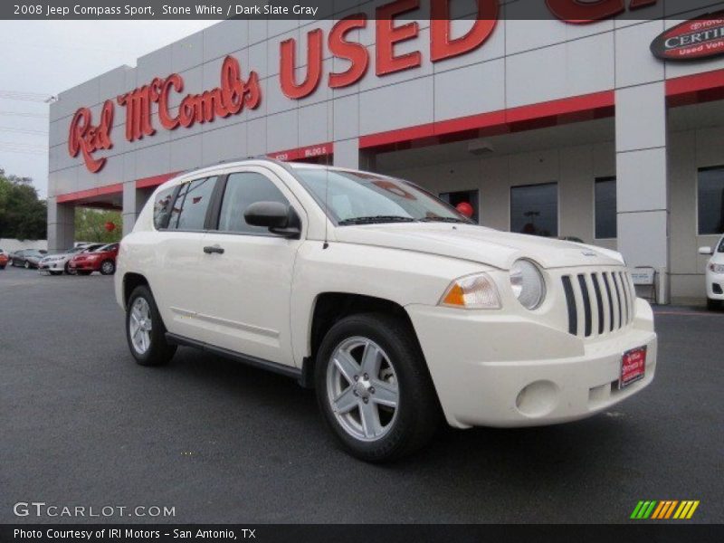 Stone White / Dark Slate Gray 2008 Jeep Compass Sport