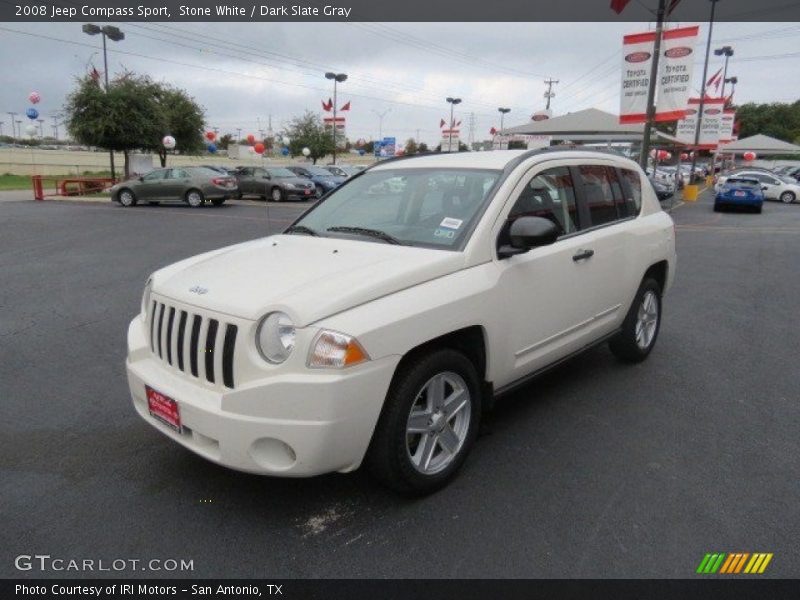 Stone White / Dark Slate Gray 2008 Jeep Compass Sport
