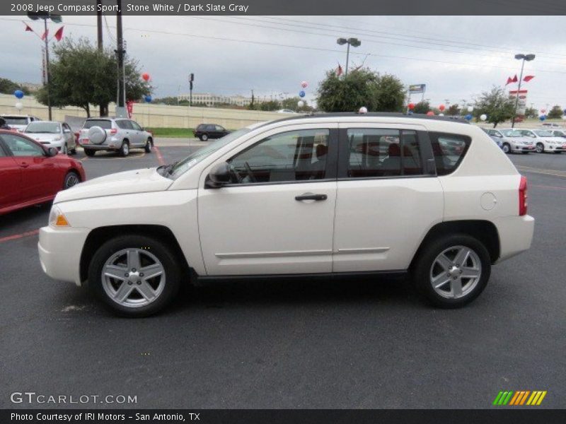 Stone White / Dark Slate Gray 2008 Jeep Compass Sport