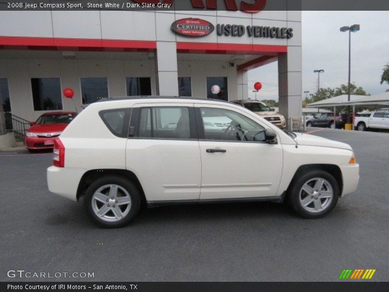 Stone White / Dark Slate Gray 2008 Jeep Compass Sport