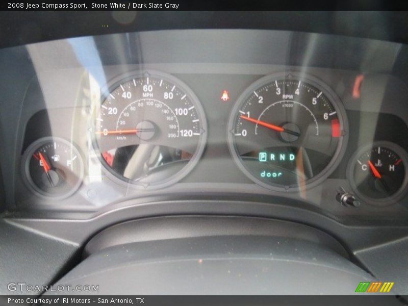 Stone White / Dark Slate Gray 2008 Jeep Compass Sport