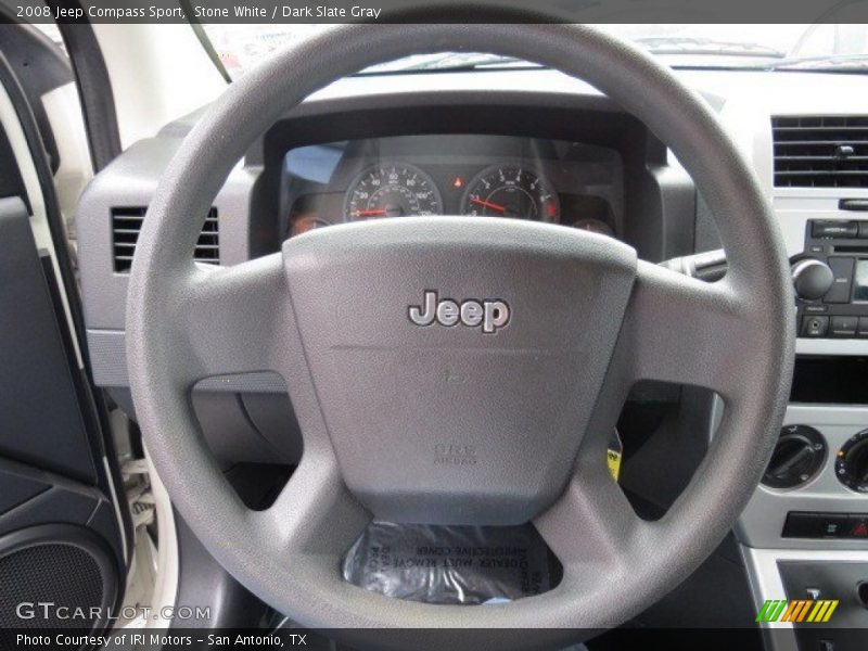 Stone White / Dark Slate Gray 2008 Jeep Compass Sport