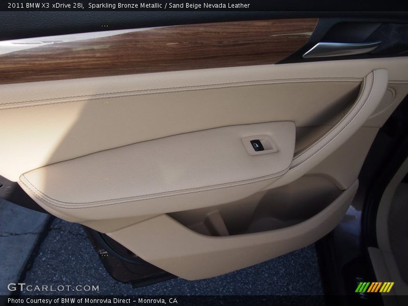 Sparkling Bronze Metallic / Sand Beige Nevada Leather 2011 BMW X3 xDrive 28i