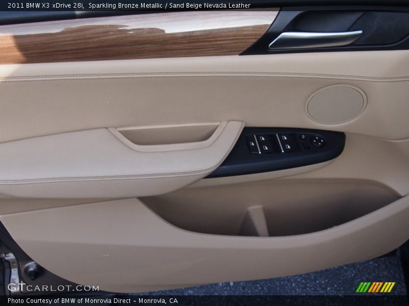 Sparkling Bronze Metallic / Sand Beige Nevada Leather 2011 BMW X3 xDrive 28i