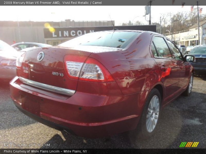 Vivid Red Metallic / Camel 2009 Mercury Milan V6 Premier AWD