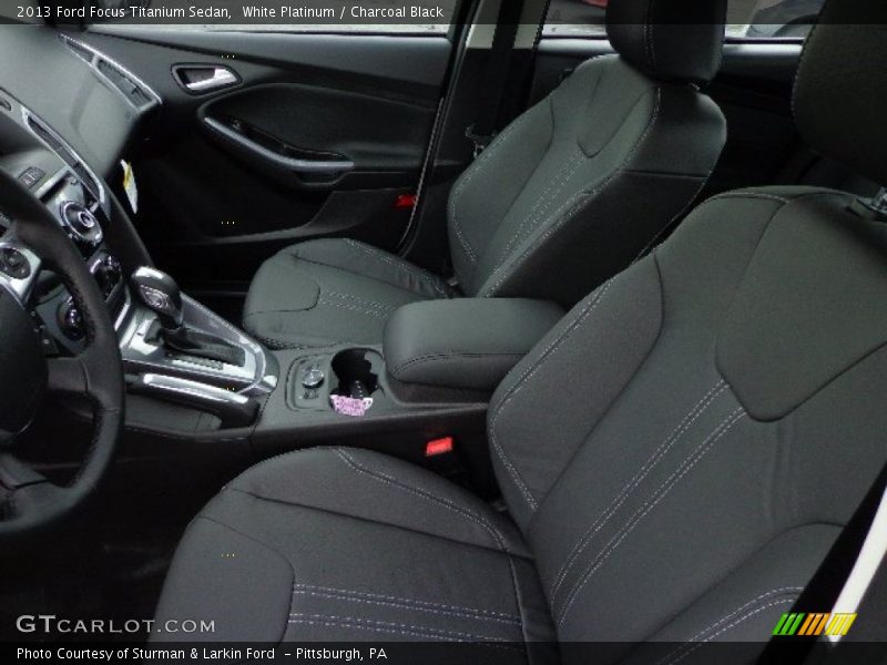 White Platinum / Charcoal Black 2013 Ford Focus Titanium Sedan