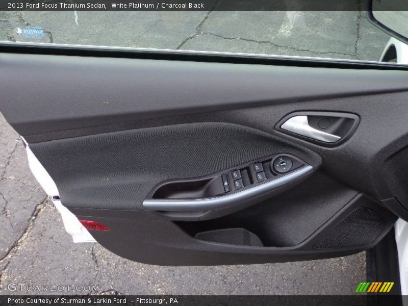 White Platinum / Charcoal Black 2013 Ford Focus Titanium Sedan