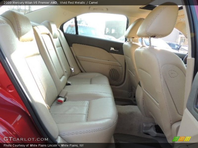 Vivid Red Metallic / Camel 2009 Mercury Milan V6 Premier AWD