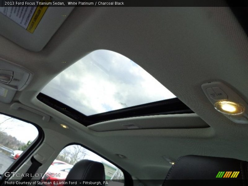 White Platinum / Charcoal Black 2013 Ford Focus Titanium Sedan