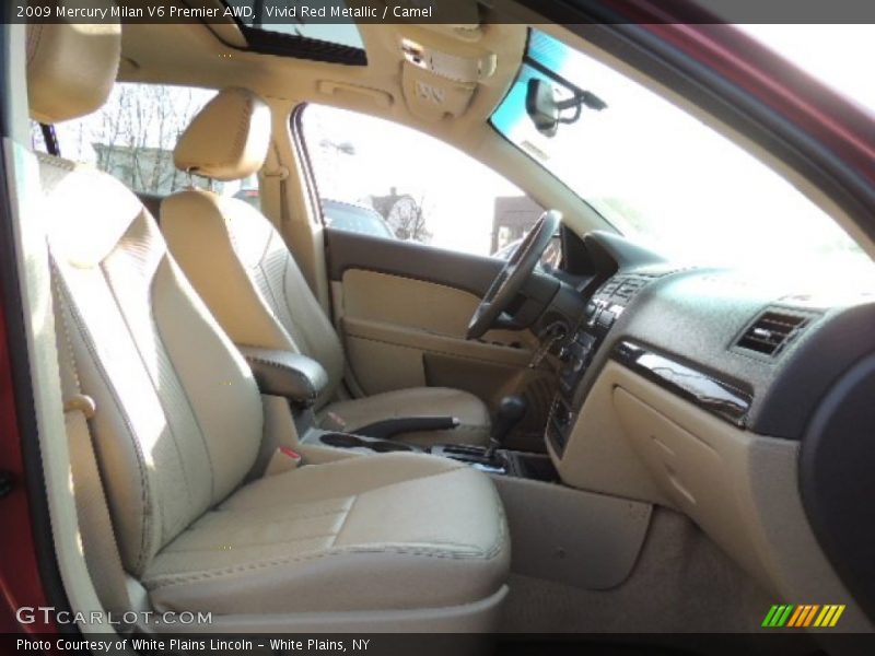 Vivid Red Metallic / Camel 2009 Mercury Milan V6 Premier AWD